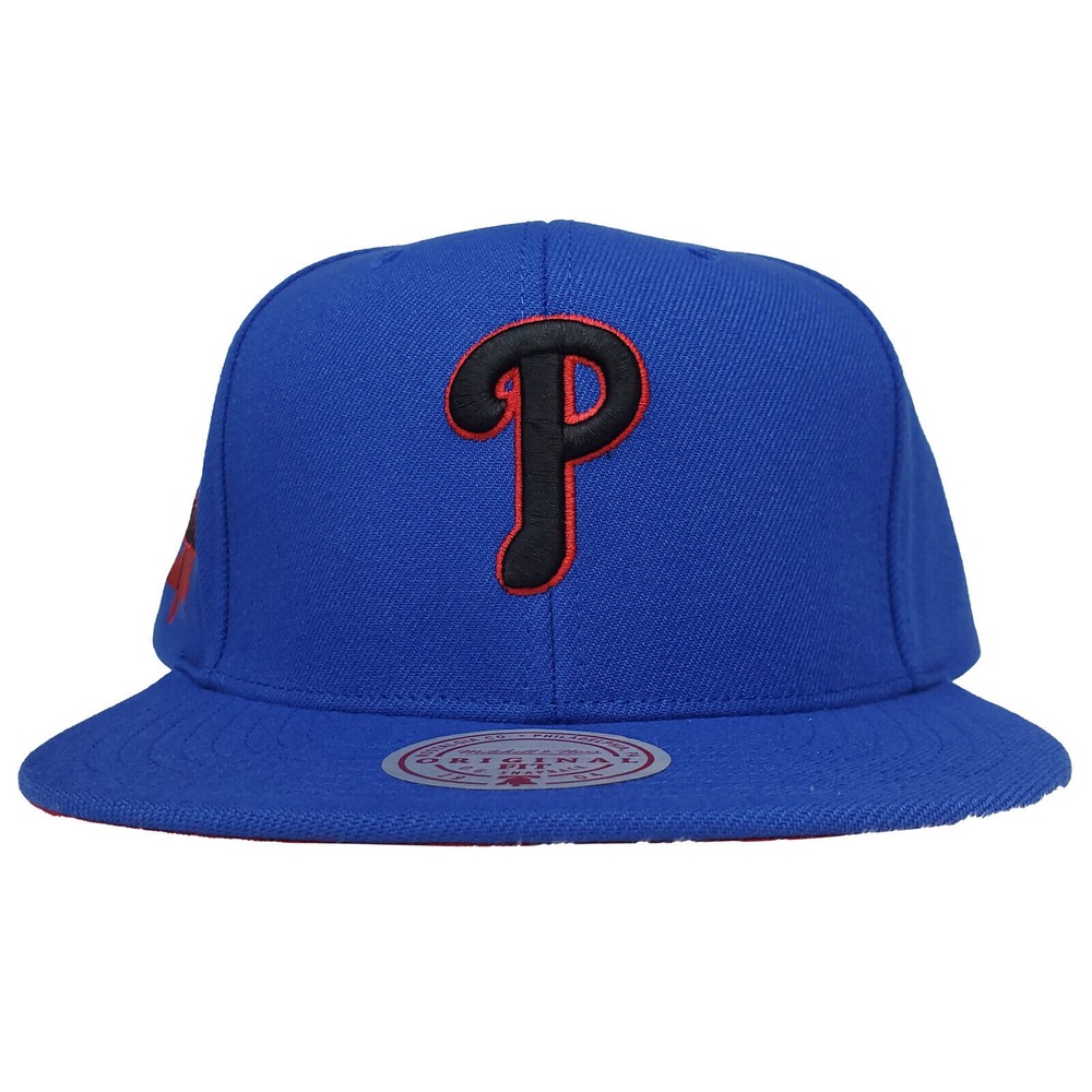 Philadelphia Phillies Mitchell & Ness MLB Snapback Hat Cap 3D Logo Blue NWT‎